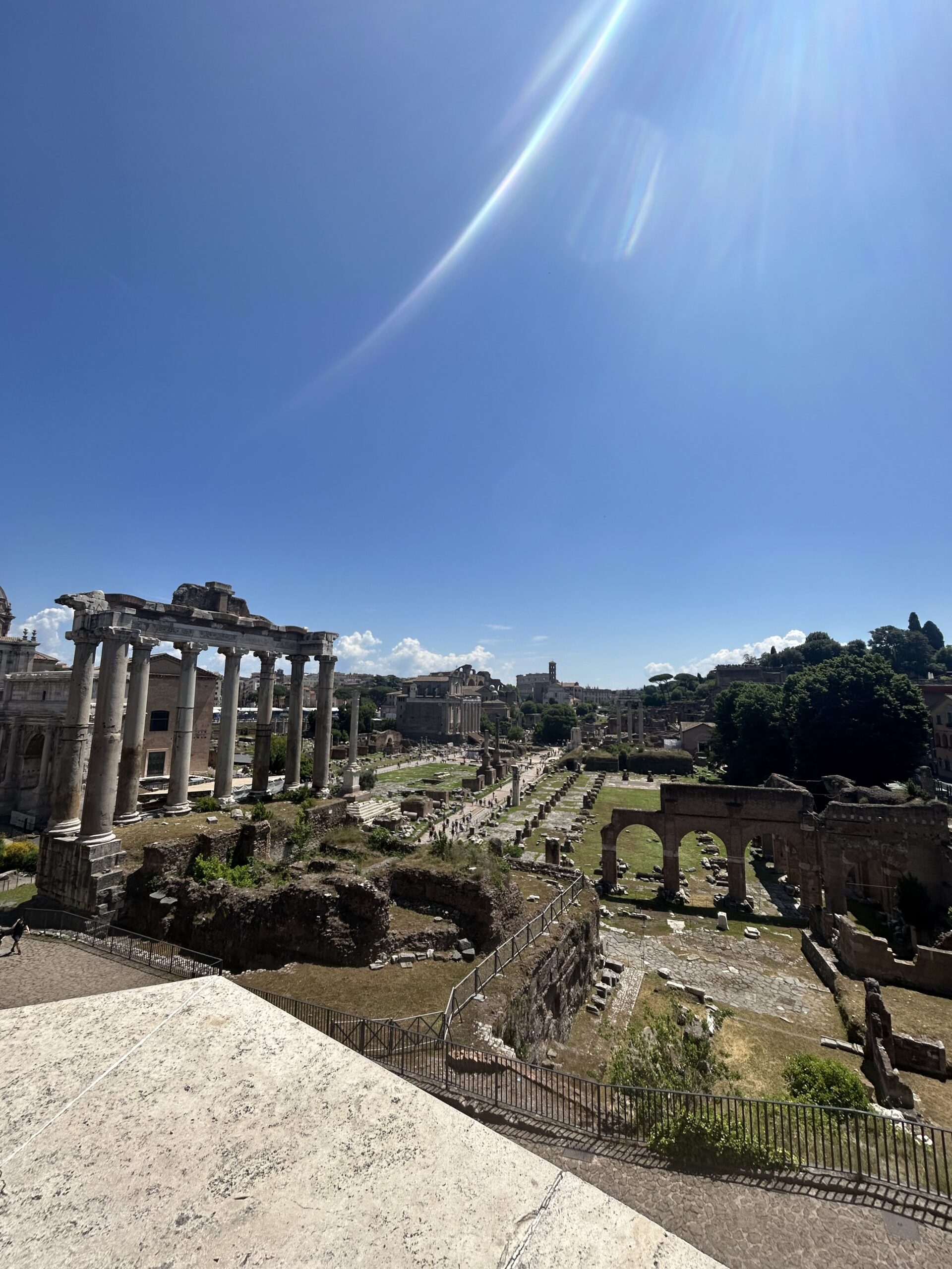 Photo of the Roman Forum from a Museum Balcony
